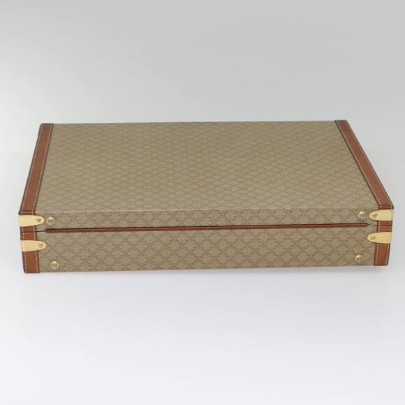 CELINE Macadam Canvas Attache Case Beige Brown Gold - Picture 6 of 16
